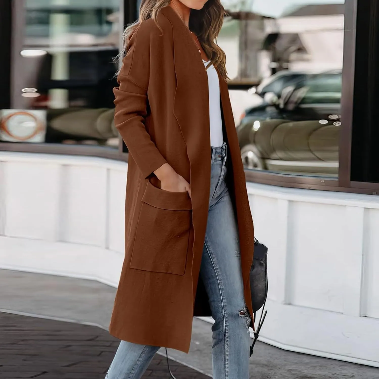 LCMTWX Trench Coat for Women 2023 Outwear Womens Elegant Windbreaker Wild Winter Women's Coat Black Trench Coat Women