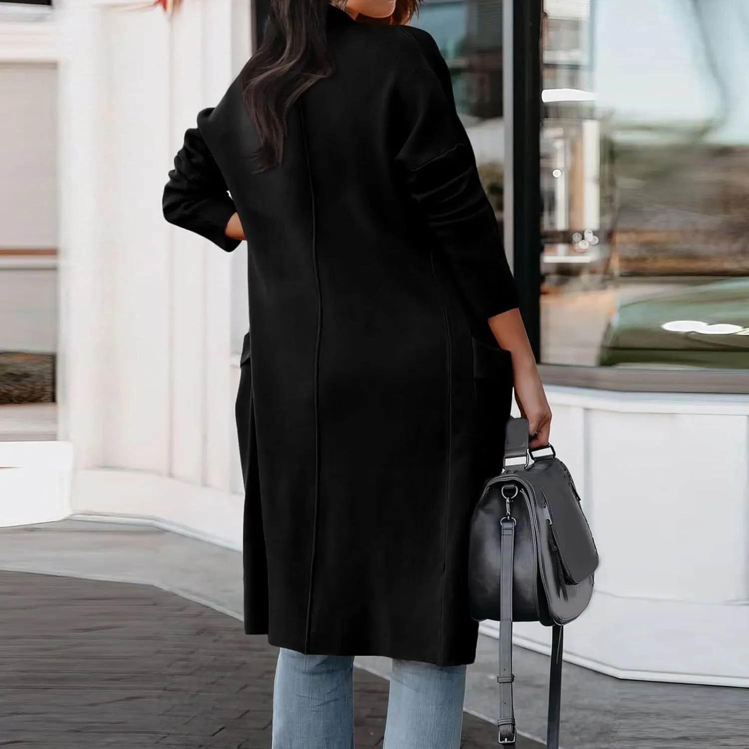 LCMTWX Trench Coat for Women 2023 Outwear Womens Elegant Windbreaker Wild Winter Women's Coat Black Trench Coat Women