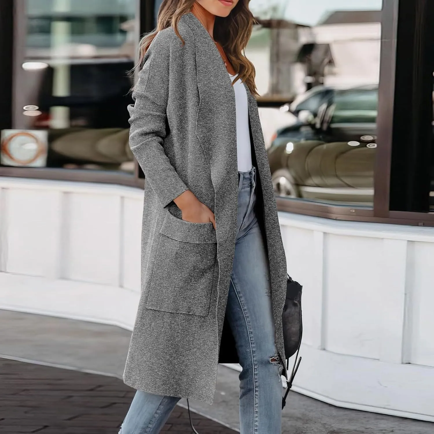 LCMTWX Trench Coat for Women 2023 Outwear Womens Elegant Windbreaker Wild Winter Women's Coat Black Trench Coat Women