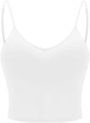 LCMTWX White Tank Top Woman With Built In Bra Padded Undershirts Cotton Camisole Vest Top Plus Size Tank Tops For Women