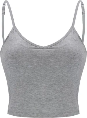 LCMTWX White Tank Top Woman With Built In Bra Padded Undershirts Cotton Camisole Vest Top Plus Size Tank Tops For Women