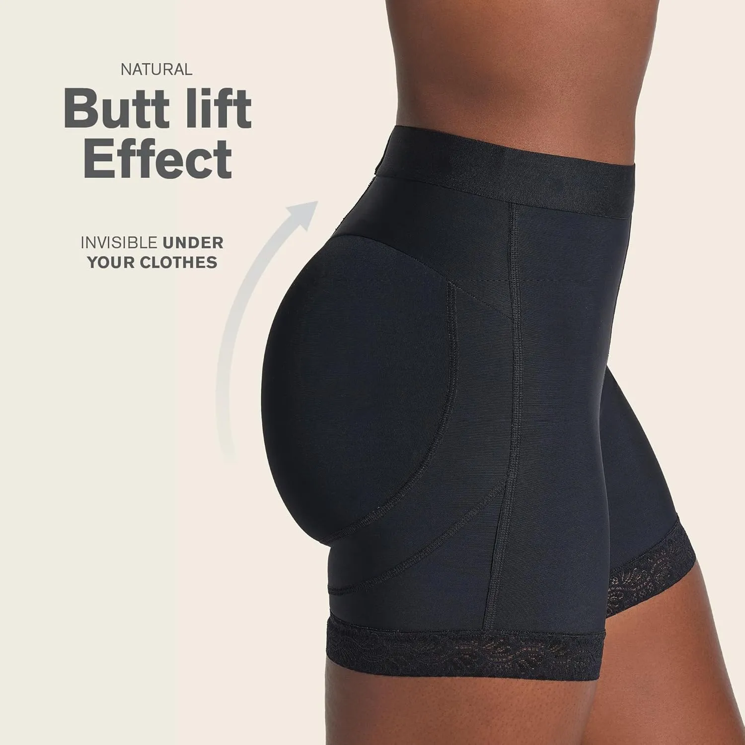 Leonisa Shapewear Shorts for Women, Mid-Rise Shaper Shorts with Tummy Control and Butt Lifter Support