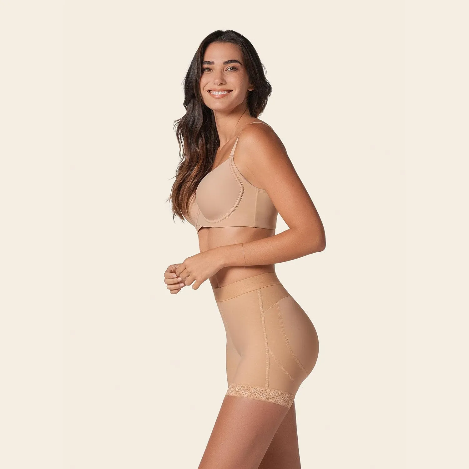 Leonisa Shapewear Shorts for Women, Mid-Rise Shaper Shorts with Tummy Control and Butt Lifter Support