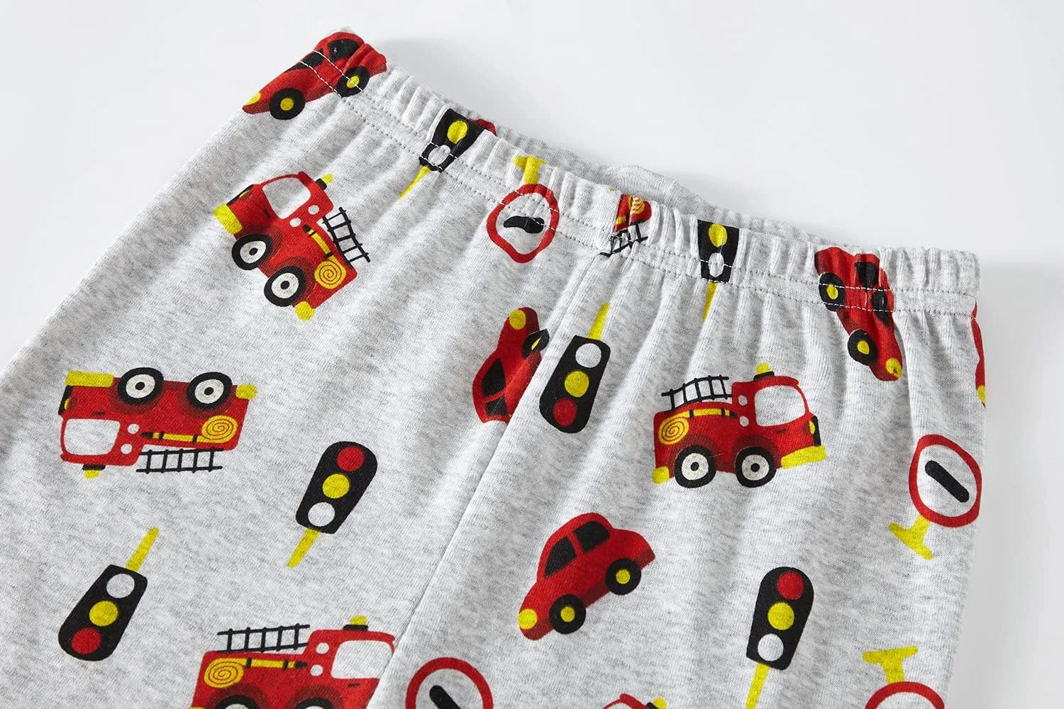 Little Boys Short Set Pajamas for Boys 100% Cotton Toddler Train Dinosaur Sleepwear Summer Clothes Size 2-7T