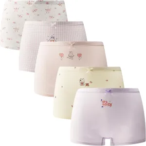 Little Girls Cotton Boy Shorts Toddler Panties Baby Princess Underwear (Pack of 4)