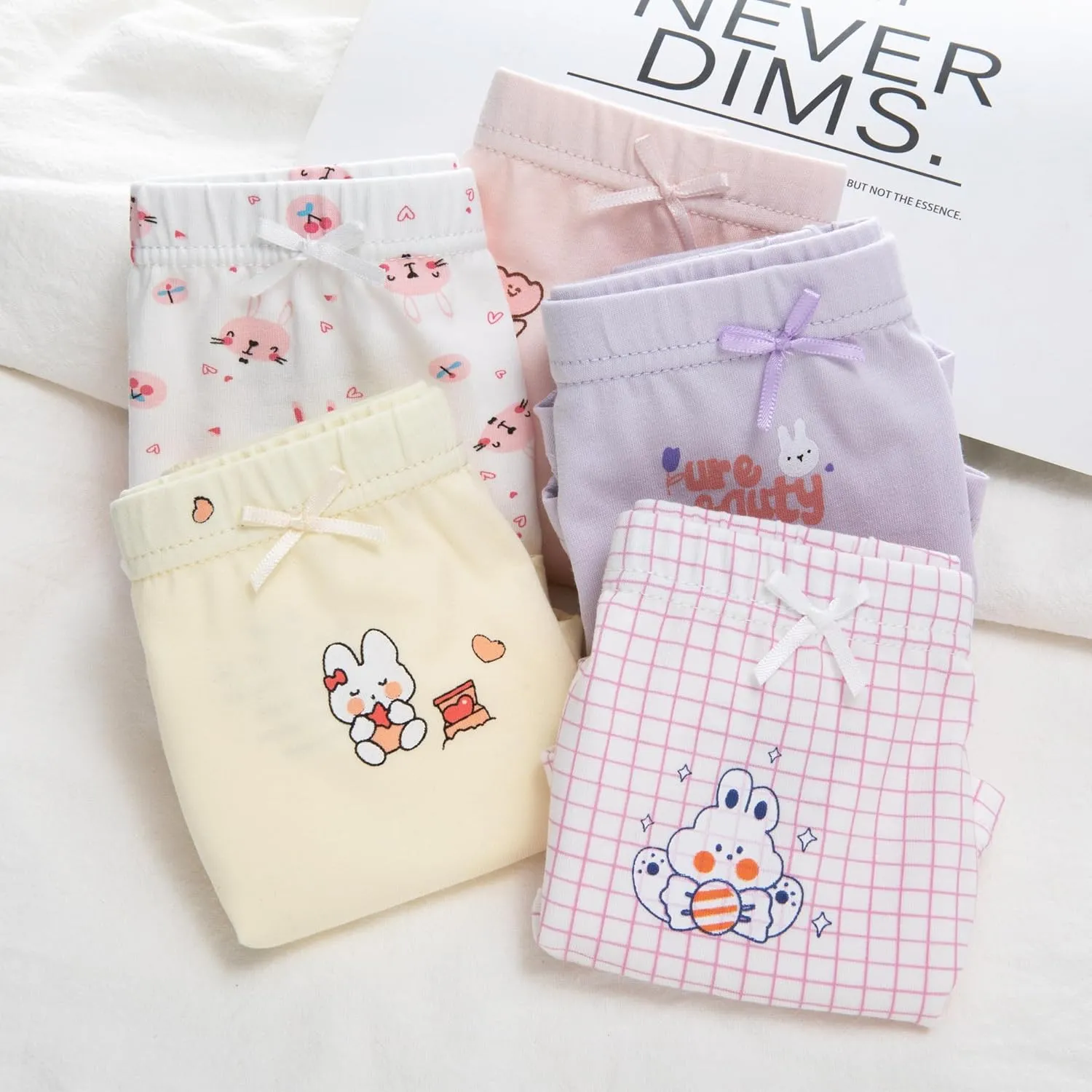 Little Girls Cotton Boy Shorts Toddler Panties Baby Princess Underwear (Pack of 4)