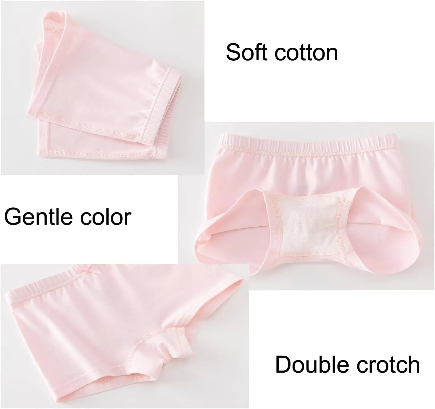 Little Girls Cotton Boy Shorts Toddler Panties Baby Princess Underwear (Pack of 4)