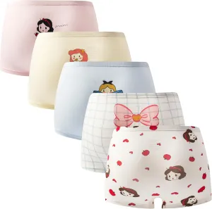Little Girls Cotton Boy Shorts Toddler Panties Baby Princess Underwear (Pack of 4)