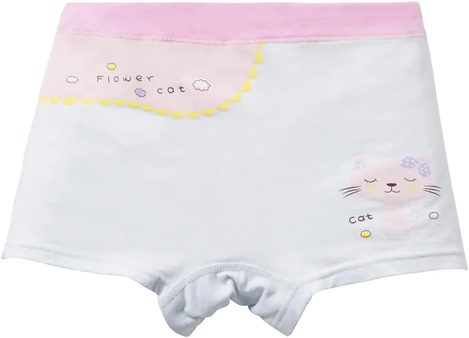 Little Girls Cotton Boy Shorts Toddler Panties Baby Princess Underwear (Pack of 5)