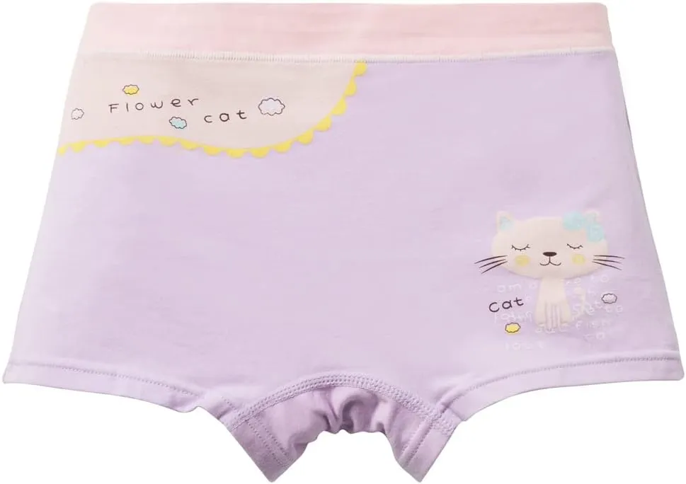 Little Girls Cotton Boy Shorts Toddler Panties Baby Princess Underwear (Pack of 5)