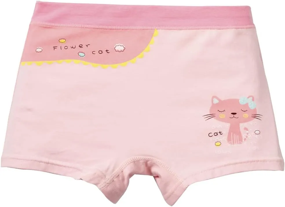 Little Girls Cotton Boy Shorts Toddler Panties Baby Princess Underwear (Pack of 5)