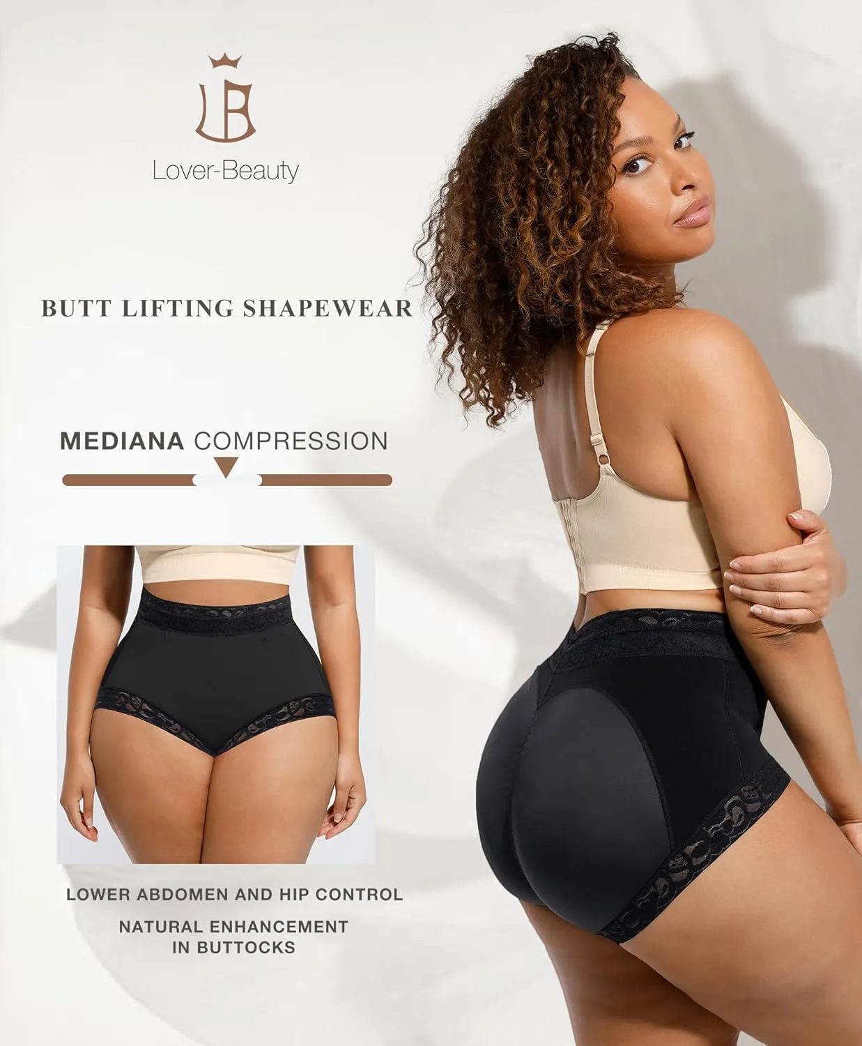 Lover-Beauty Butt Lifter Shapewear Panties Faja Shorts Body Shaper Tummy Control Butt Lifting Underwear Panties for Women