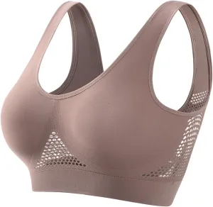 LRMQS Sports Bras for Women Plus Size Breathable Seamless Stretchy Push up Padded Bralettes Workout Yoga Gym Underwear Bra