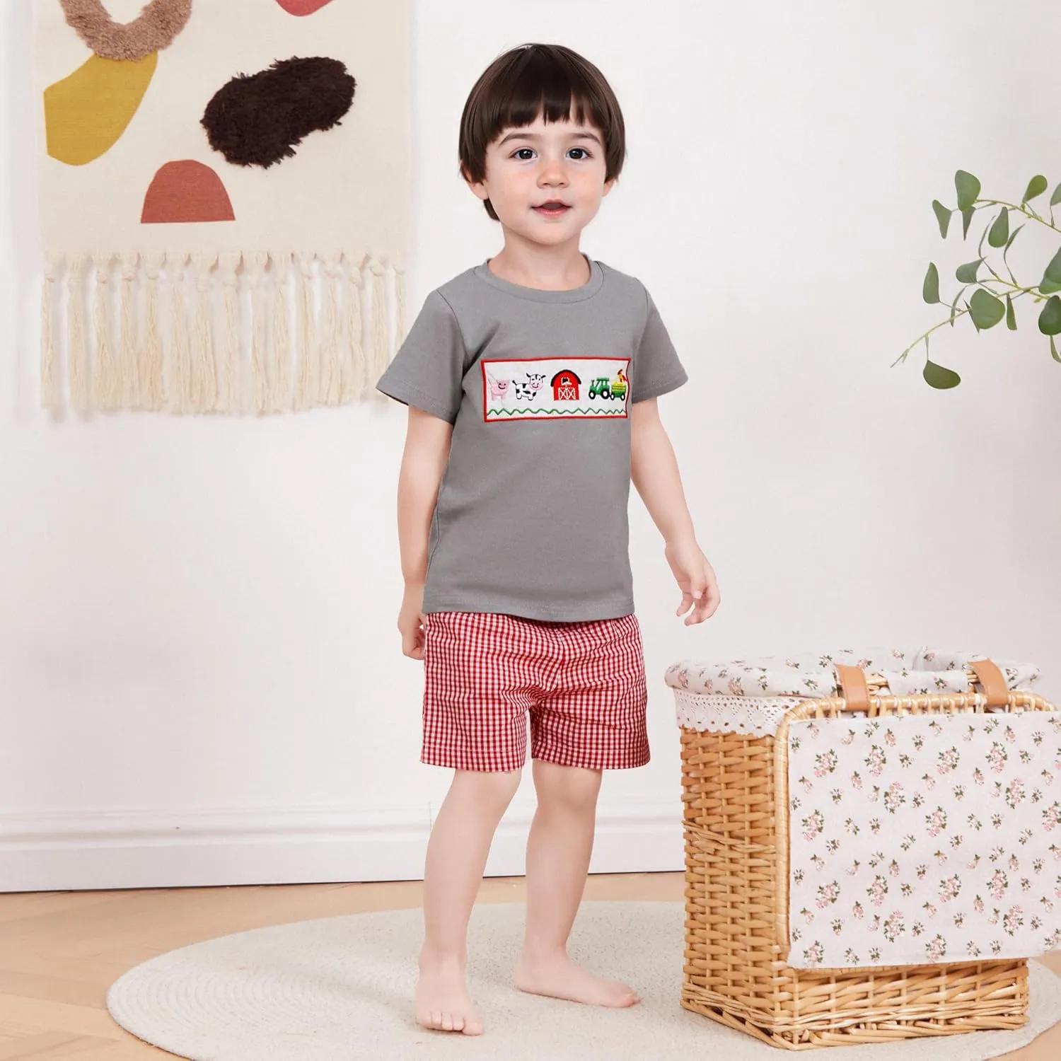 Madjtlqy Toddler Baby Boy Summer Clothes Short Sleeve T Shirt Top Casual Shorts Set Cute Infant Boys Shorts Set
