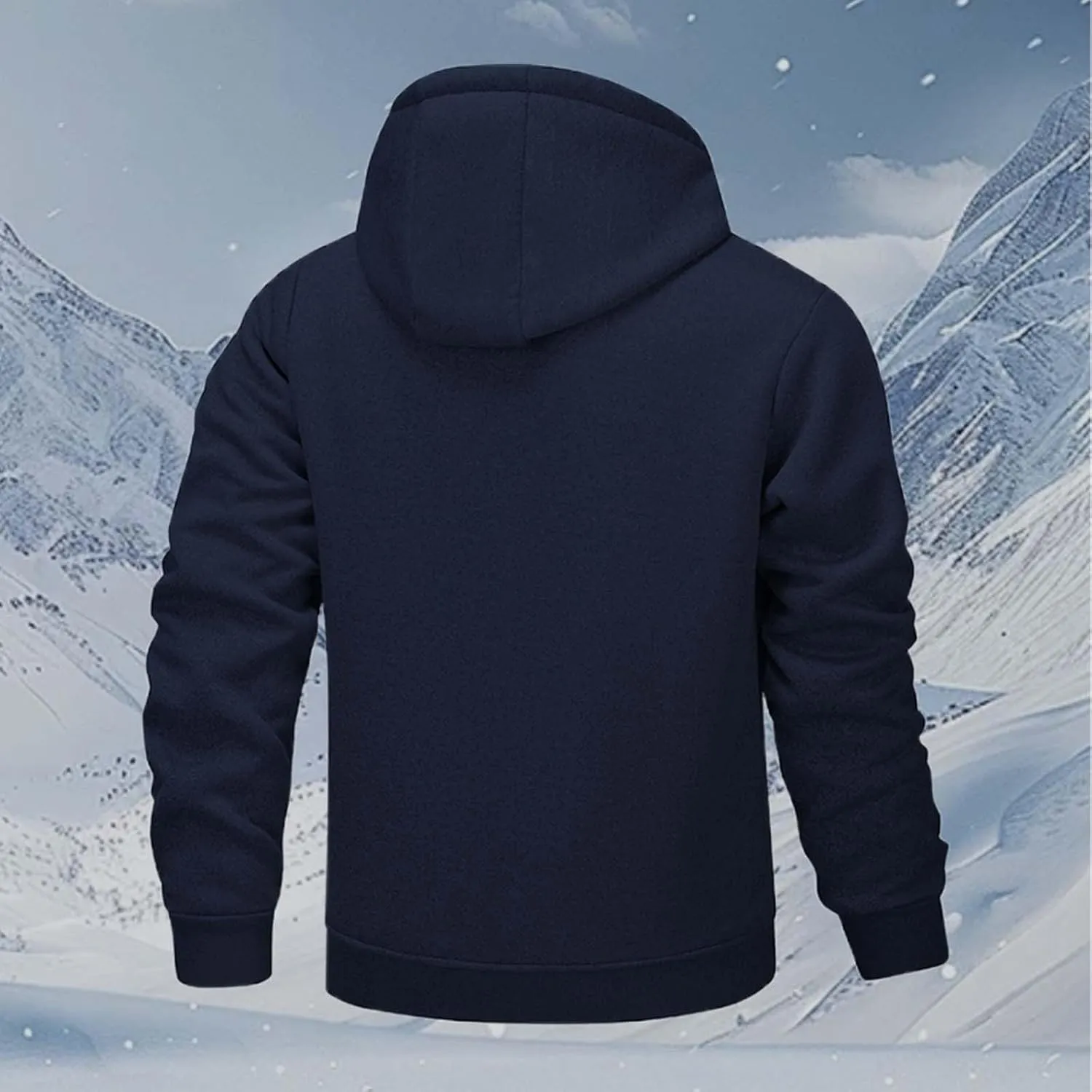 Mens Christian Jesus Hoodie Jackets Furry Plush Fleece Lined Long Sleeve Cross Graphic Print Zip-Up Sweatshirts Thermal Coat
