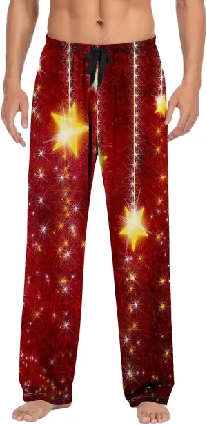 Mens Flannel Pajama Pants Pants Pajama Pants with Drawstring and Pockets Family Christmas Pajamas Blue Plaid Pajama