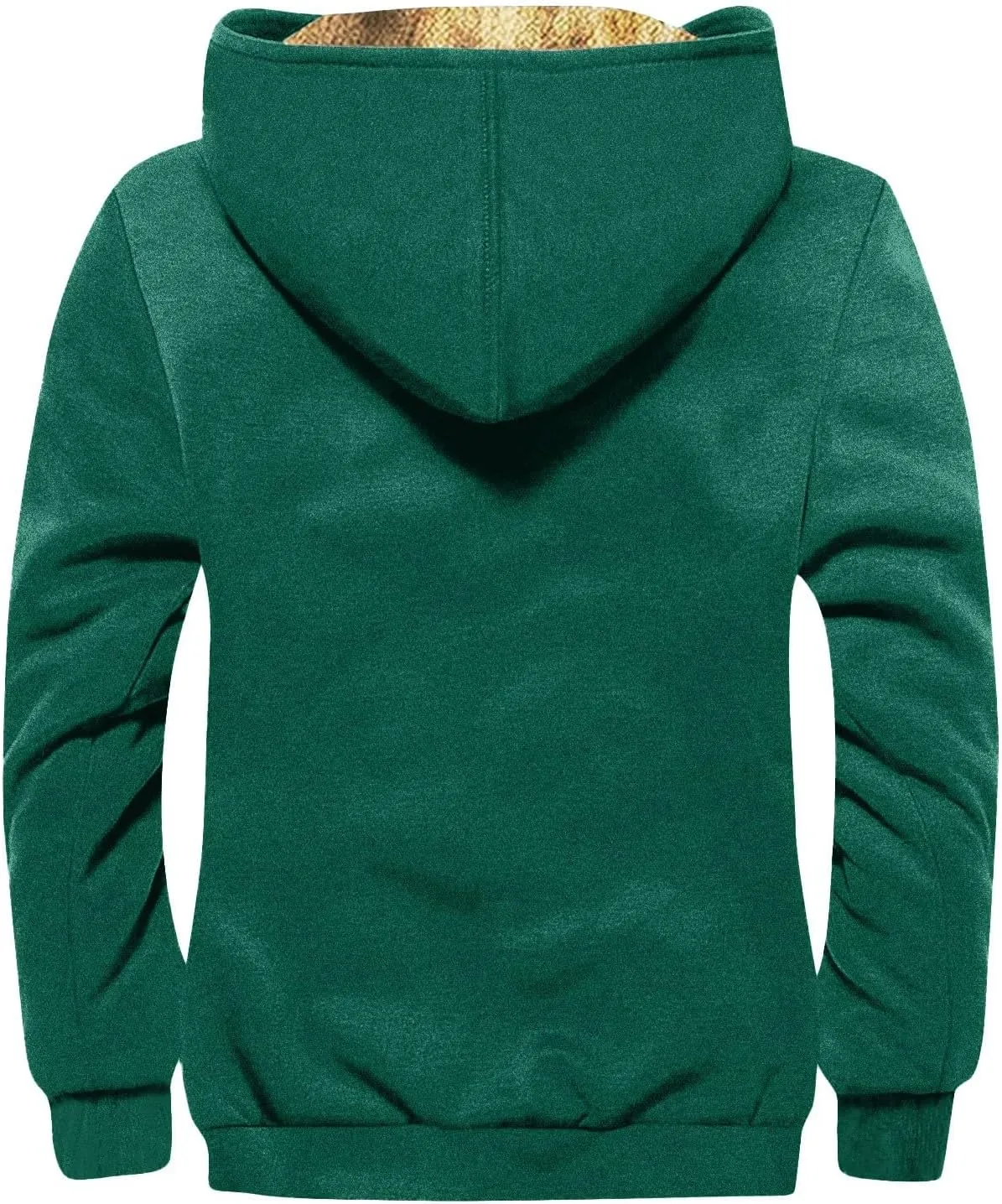 Mens Vintage Fleece Jacket Sherpa Lined Winter Coats Parka Warm Cozy Outerwear Windbreaker Casual Hoodies Plus Size