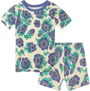 Mightly Boys and Girls' Shortie Pajamas | 100% Organic Cotton for Kids | Soft, Breathable and Comfortable Short Pajama Set