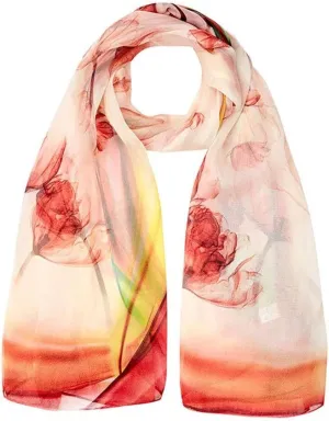 MUSUMI Square Large Neck Scarf Soft Silk Scarf for Women Lightweight Shawls Digital Printed Elegant Soft Lightweight