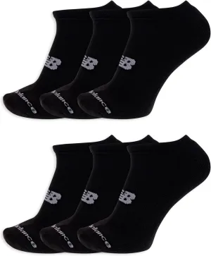 New Balance Women's Performance Cushioned No Show Socks-6 & 12 Pairs-Moisture Wicking