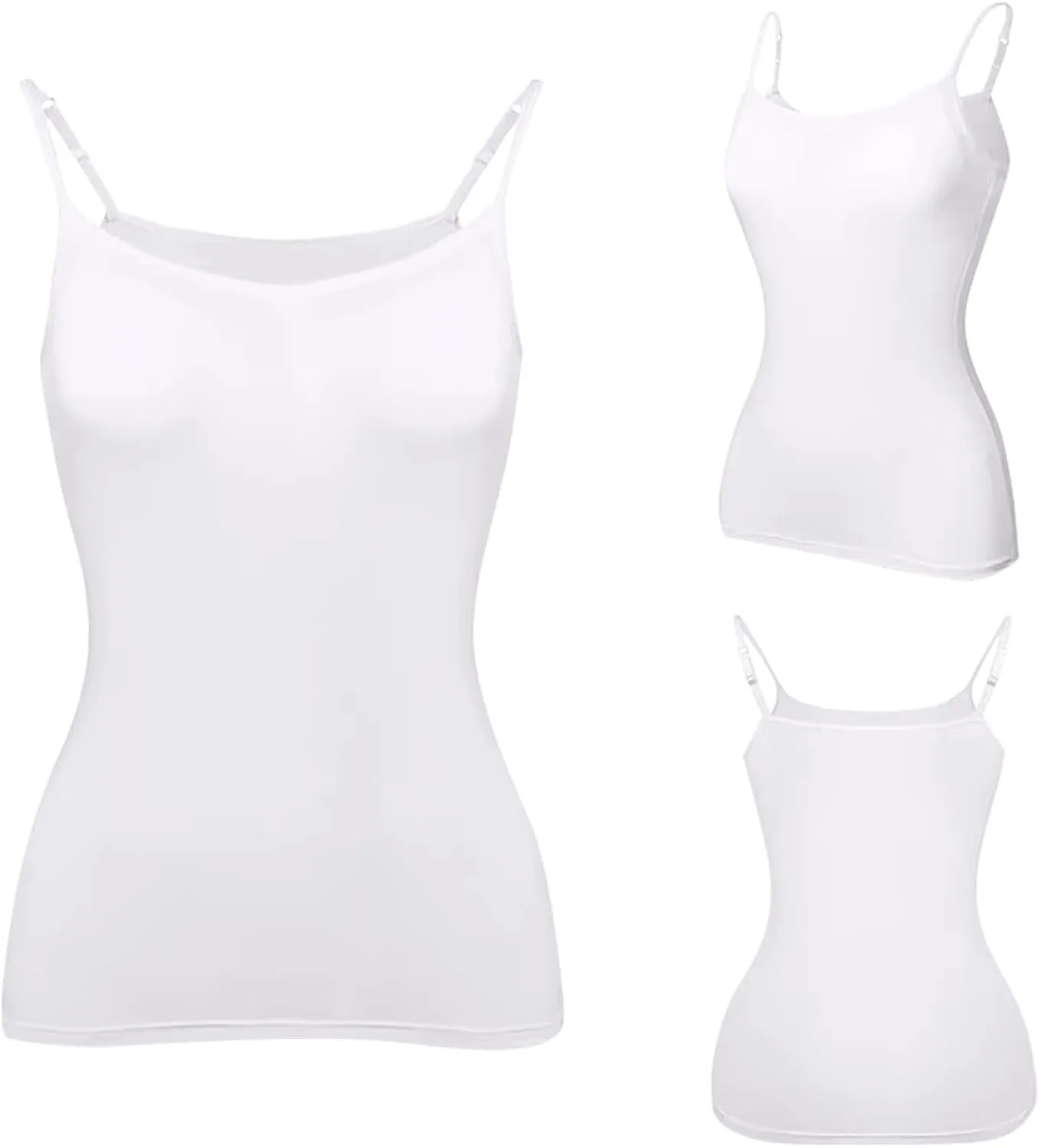 Palaver Womens Tank Tops With Built In Bras Summer Plus Size Padded Workout Tops Casual Crew Neck Sleeveless Camisole