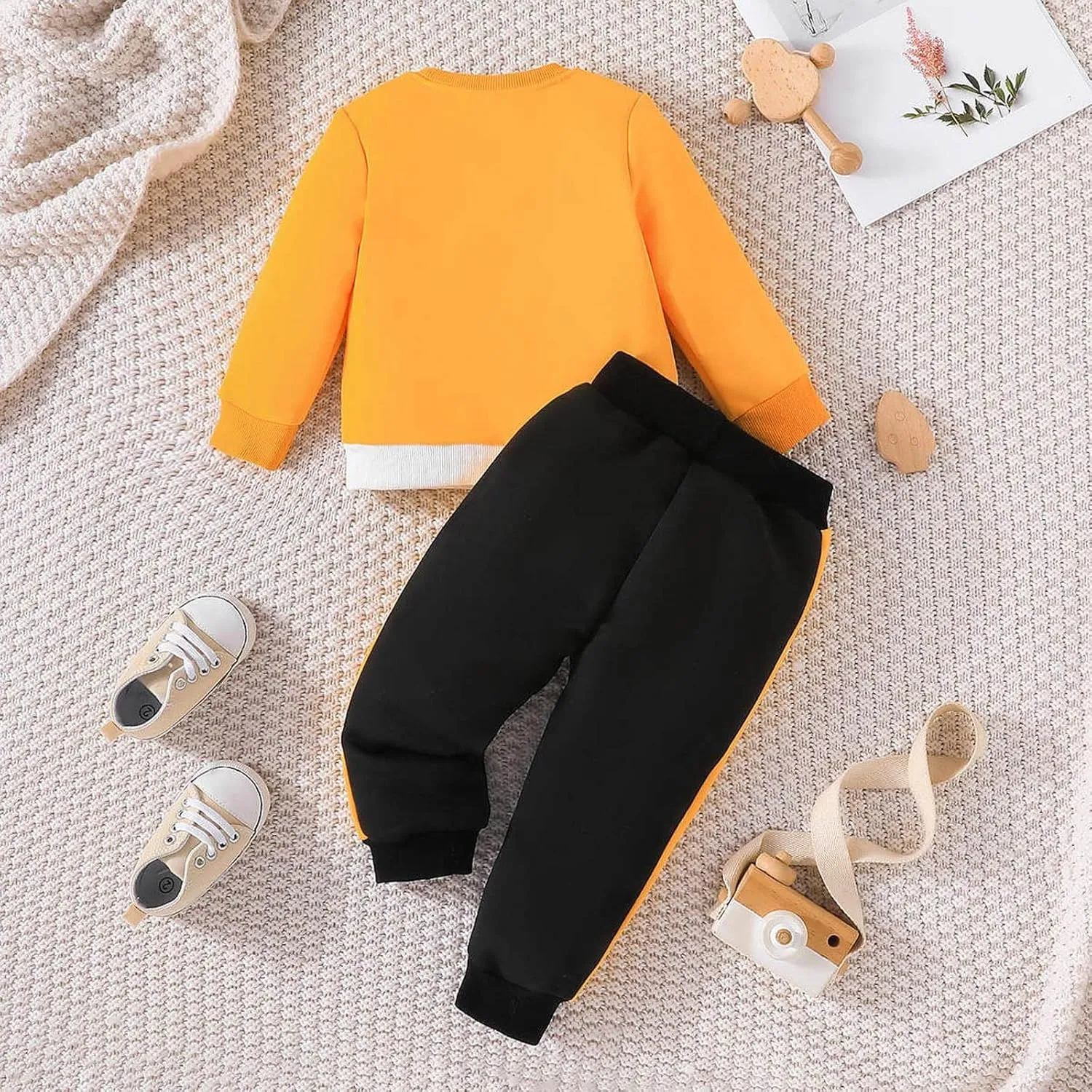 Pant Sets for Boys Crewneck Fall Winter Pullover and Jogger Sweatpants Athletic Set Stylish Sport Outfits