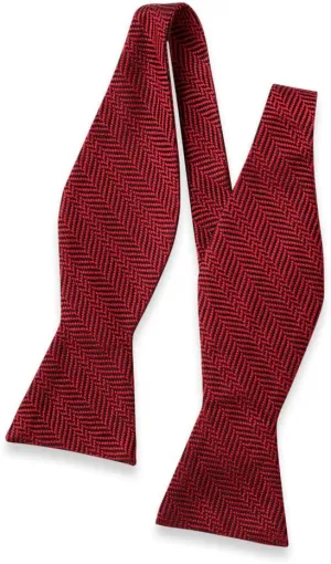 Paul Fredrick Men's Herringbone Woven Silk Self-tie Bow Tie