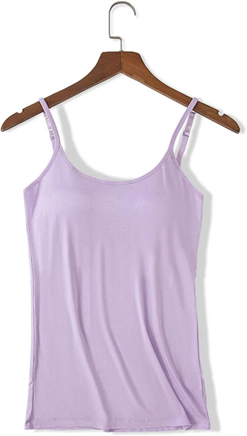 Plus Size Tank Top with Built in Bra for Women Athletic Sleeveless Workout Tops Summer Basic Yoga Camisole