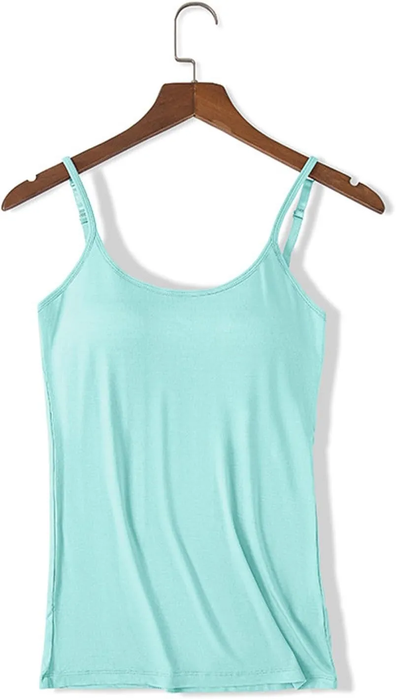 Plus Size Tank Top with Built in Bra for Women Athletic Sleeveless Workout Tops Summer Basic Yoga Camisole