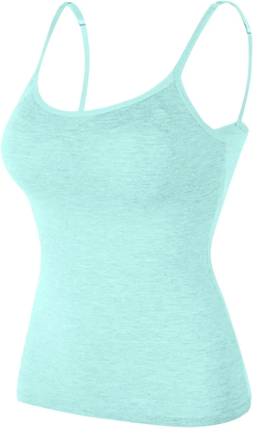 Plus Size Tank Top with Built in Bra for Women Athletic Sleeveless Workout Tops Summer Basic Yoga Camisole