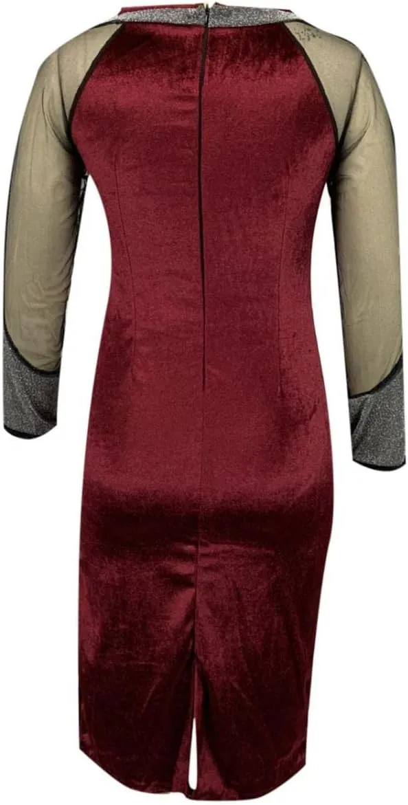 RKSTN Mid-Length Slim Bodycon Dress Sexy Mesh Bag Hip Plus Size Dress Long Sleeves Spring Dresses Prom Cocktail Sequin Dress