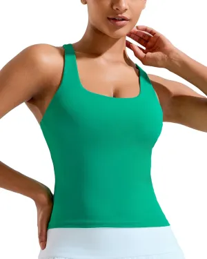 RUNNING GIRL Sports Bras for Women, Racerback Tank Tops with Built in Bras Activewear Yoga Workout Tops for Women