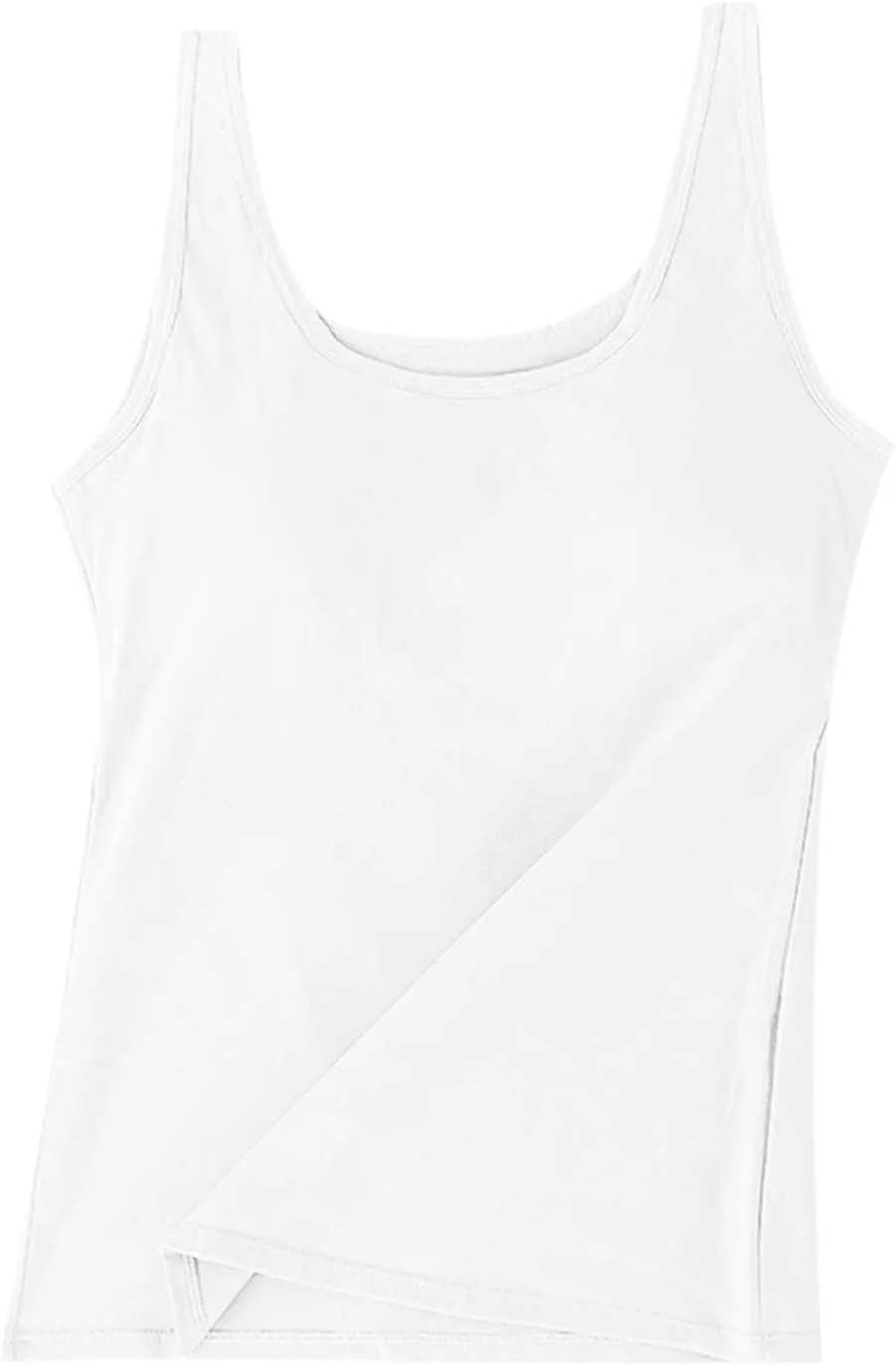 Running with Built in Bras Tank Tops for Women Trendy Athletic Wirefree Sleeveless Spring Blouses Solid Gym Camisole