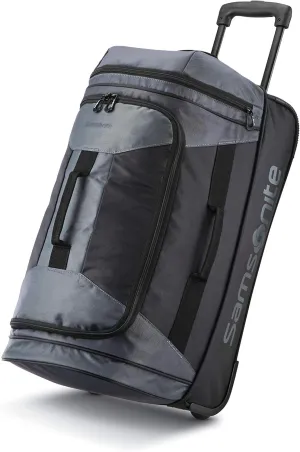 Samsonite Andante 2 Wheeled Duffel Bag – 22-Inch Durable Rolling Luggage with Inline Skate Wheels, Push-Button Handle & Spacious Compartments – Travel-Friendly and Lightweight - Moss Green/Black