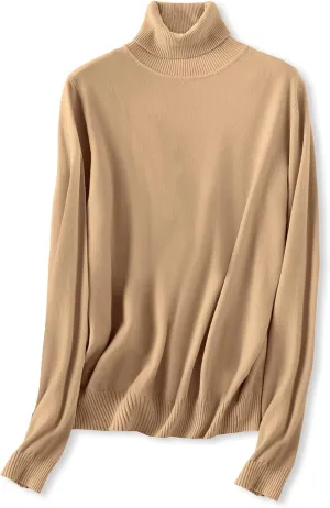 SANGTREE Women's Soft Turtleneck Sweater