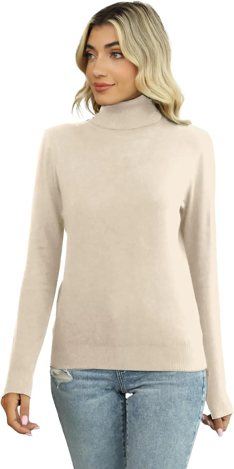 SANGTREE Women's Soft Turtleneck Sweater