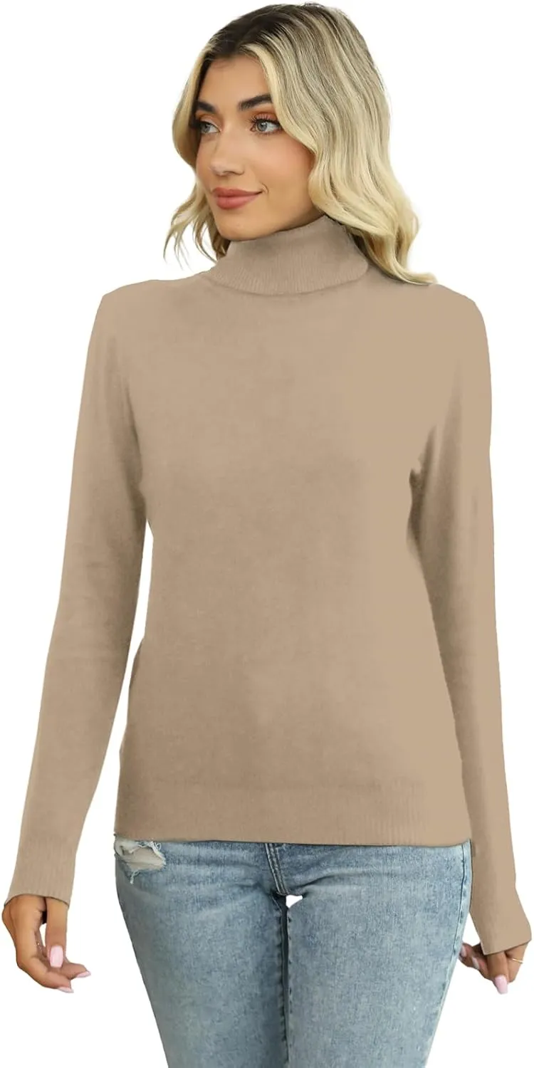 SANGTREE Women's Soft Turtleneck Sweater