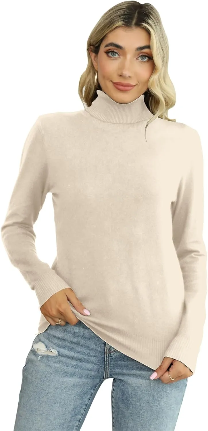 SANGTREE Women's Soft Turtleneck Sweater