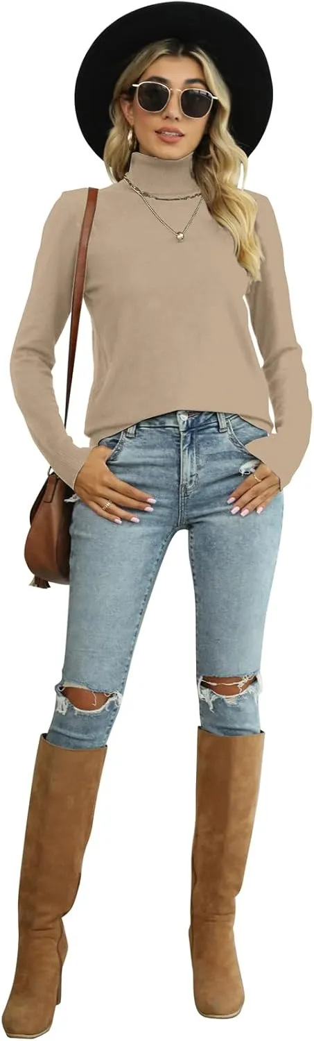 SANGTREE Women's Soft Turtleneck Sweater