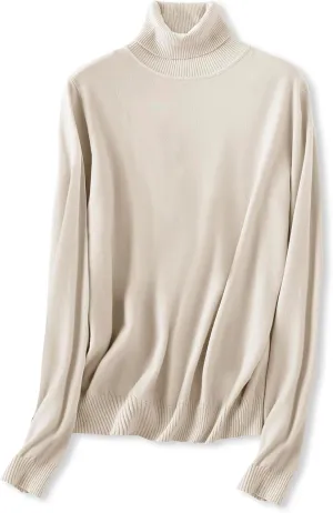 SANGTREE Women's Soft Turtleneck Sweater