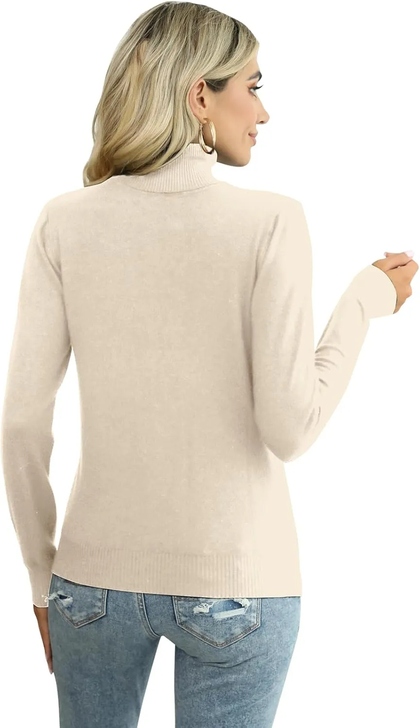 SANGTREE Women's Soft Turtleneck Sweater