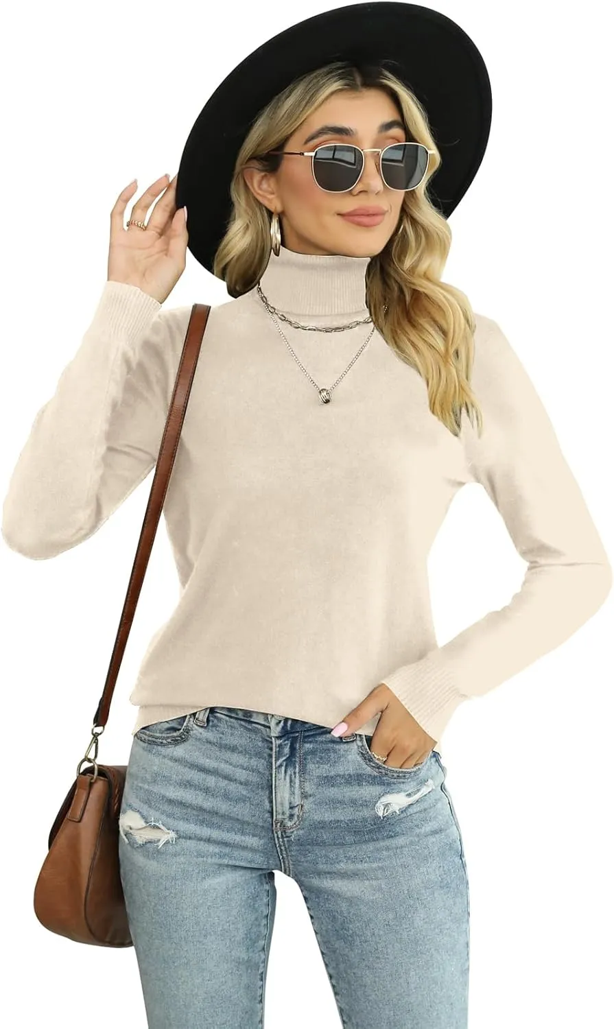 SANGTREE Women's Soft Turtleneck Sweater