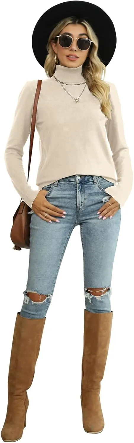 SANGTREE Women's Soft Turtleneck Sweater