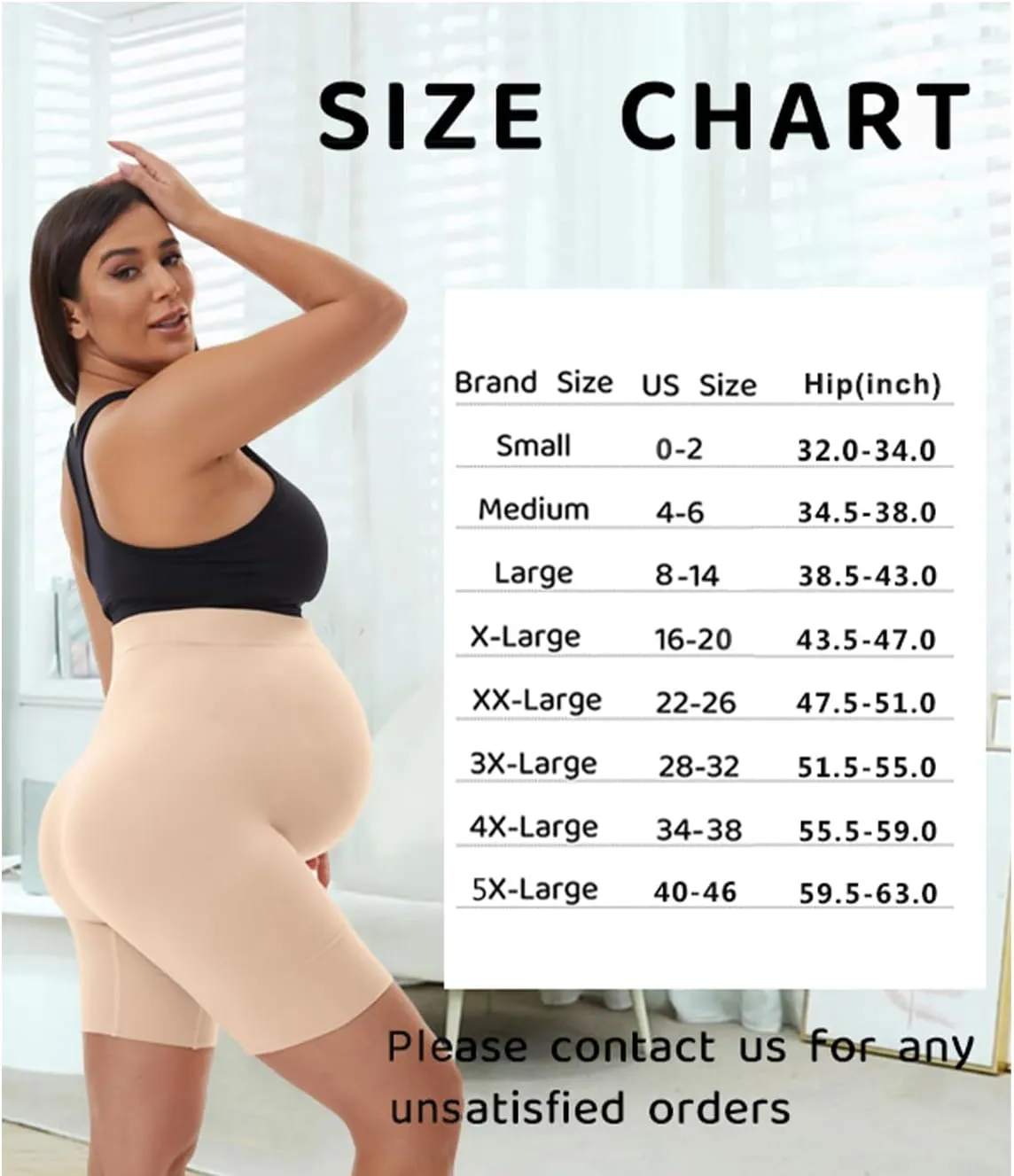 Seamless Maternity Shapewear, Prevent Thigh Chaffing, Pregnancy Belly Support, S-5XL