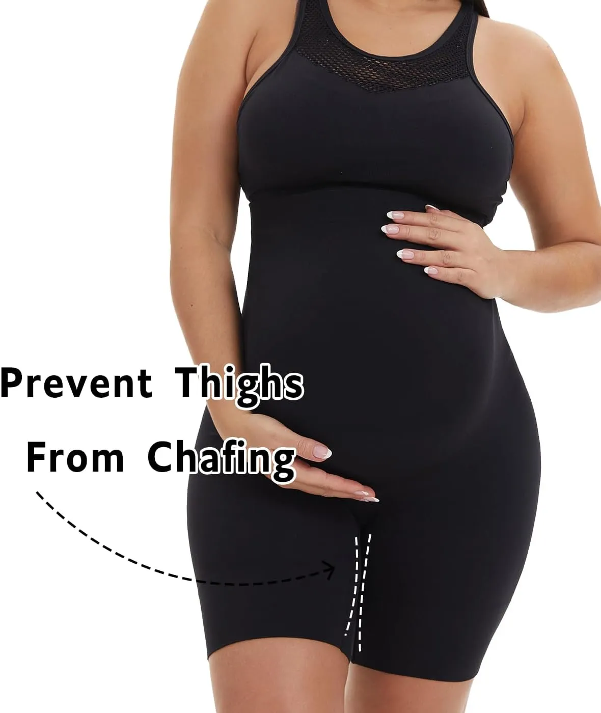 Seamless Maternity Shapewear, Prevent Thigh Chaffing, Pregnancy Belly Support, S-5XL