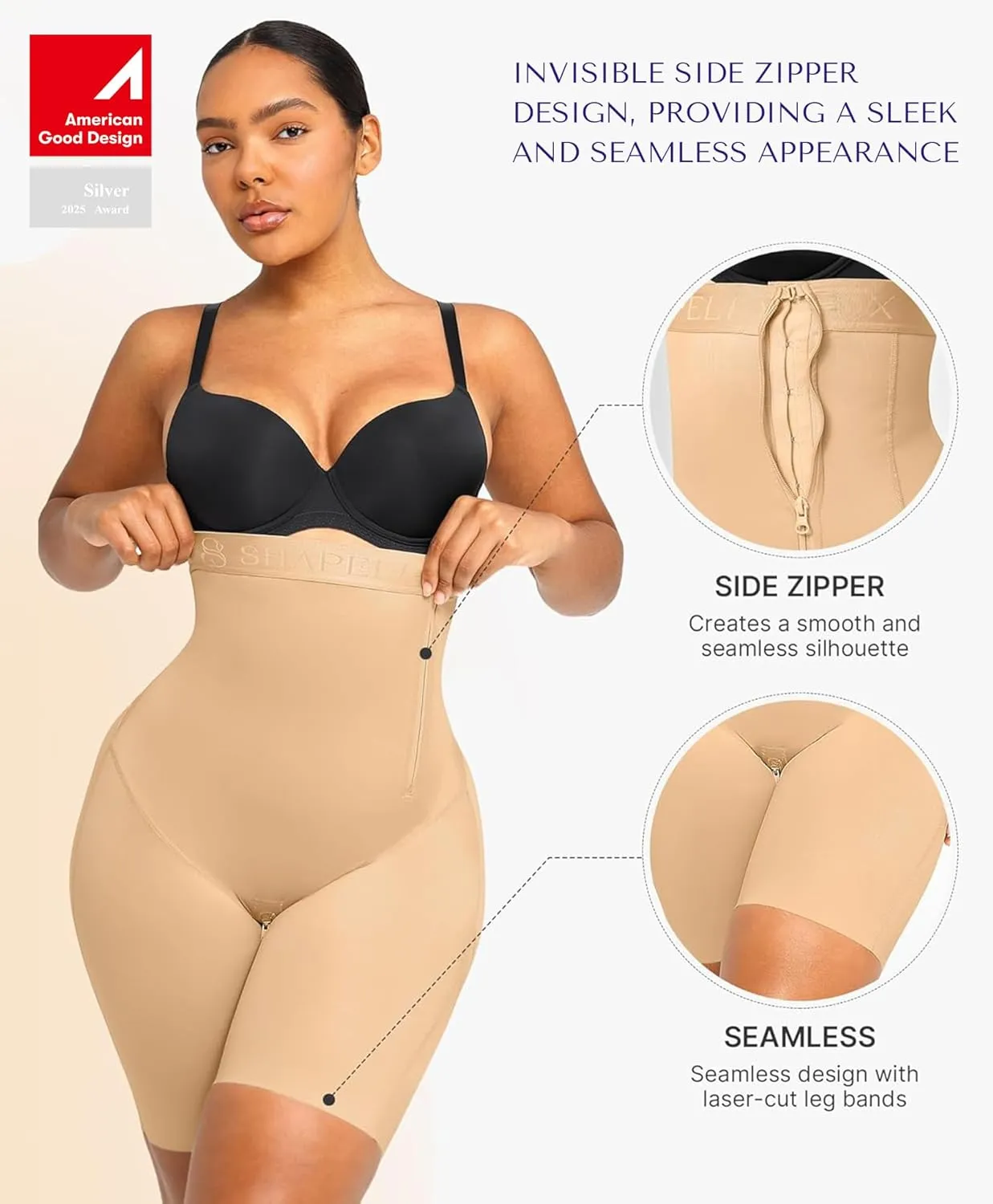 SHAPELLX Shapewear For Women Tummy Control High Waisted Body Shaper Shorts Butt Lifting Shapewear Higher Power Panties