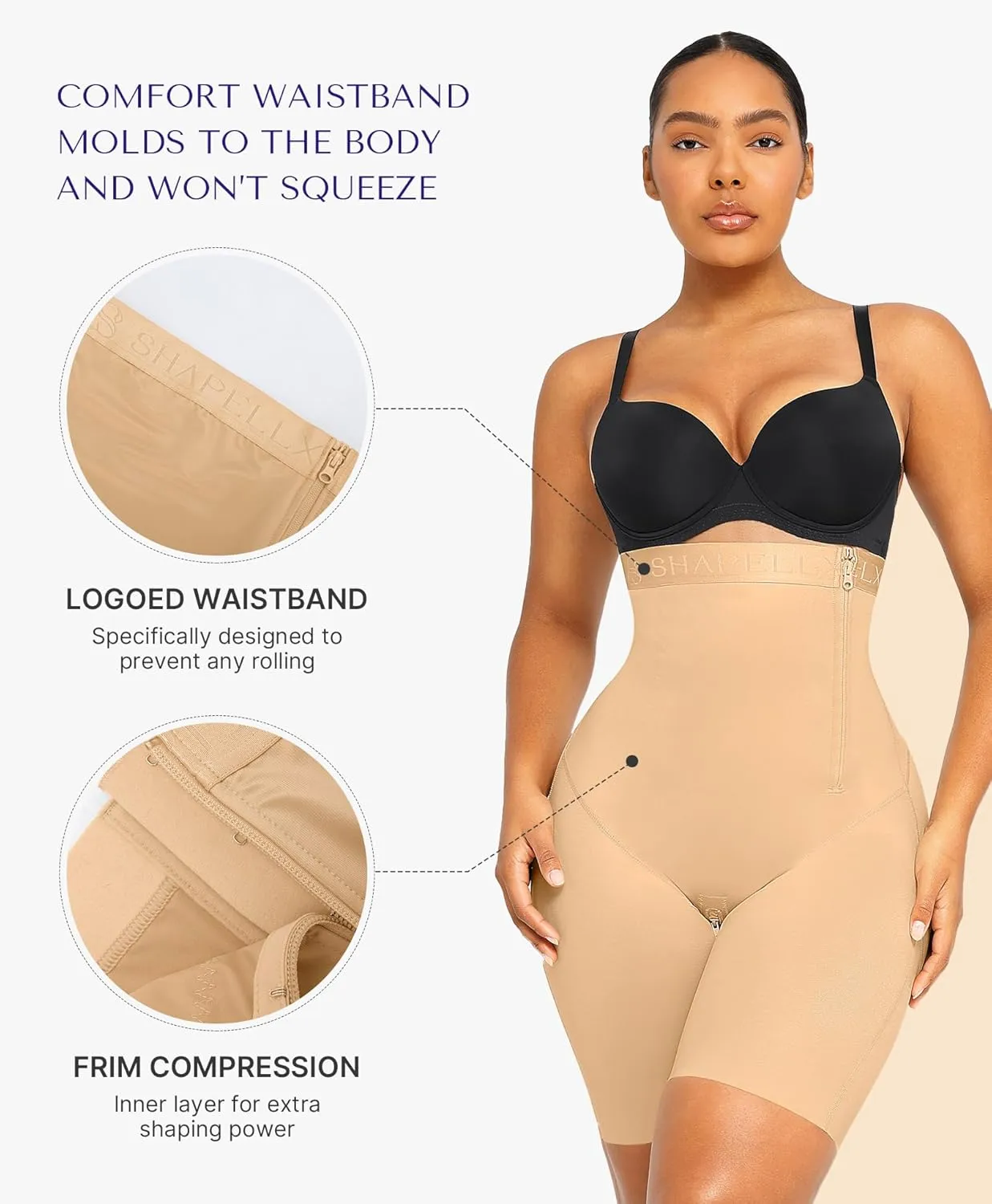 SHAPELLX Shapewear For Women Tummy Control High Waisted Body Shaper Shorts Butt Lifting Shapewear Higher Power Panties