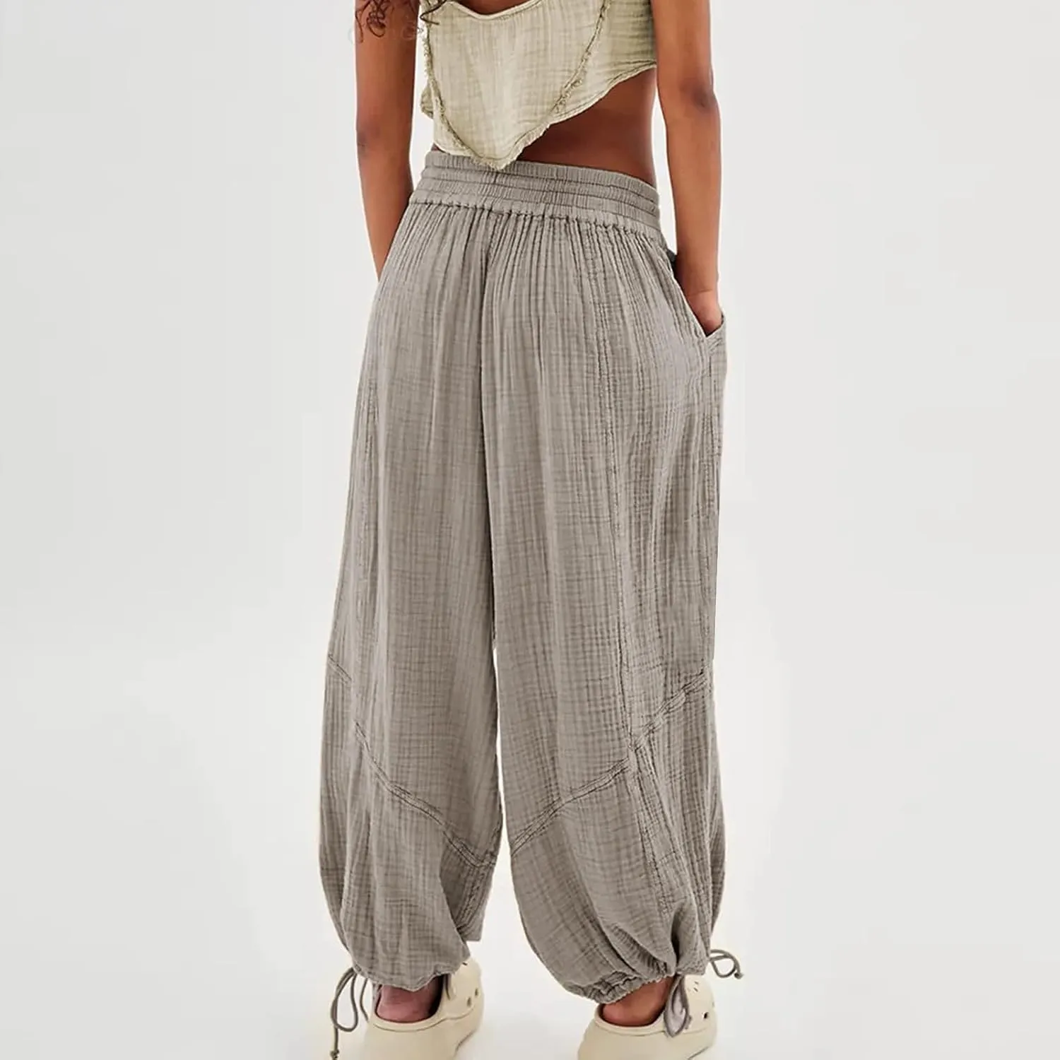 Sweatpants for Women Sweatpants Casual Baggy Drawstring Joggers Elastic Bottom Workout Tapered Trousers Drawstring
