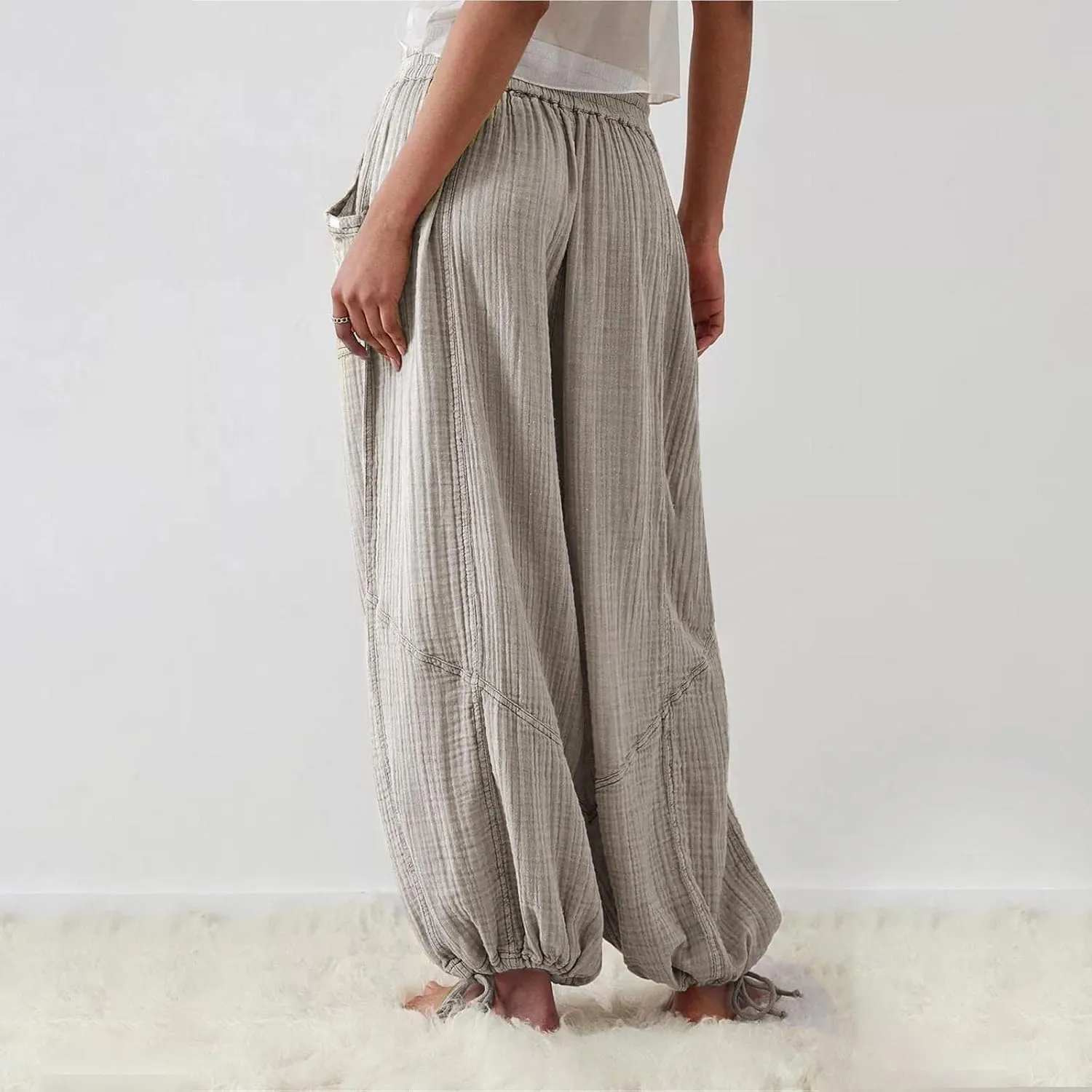 Sweatpants for Women Sweatpants Casual Baggy Drawstring Joggers Elastic Bottom Workout Tapered Trousers Drawstring