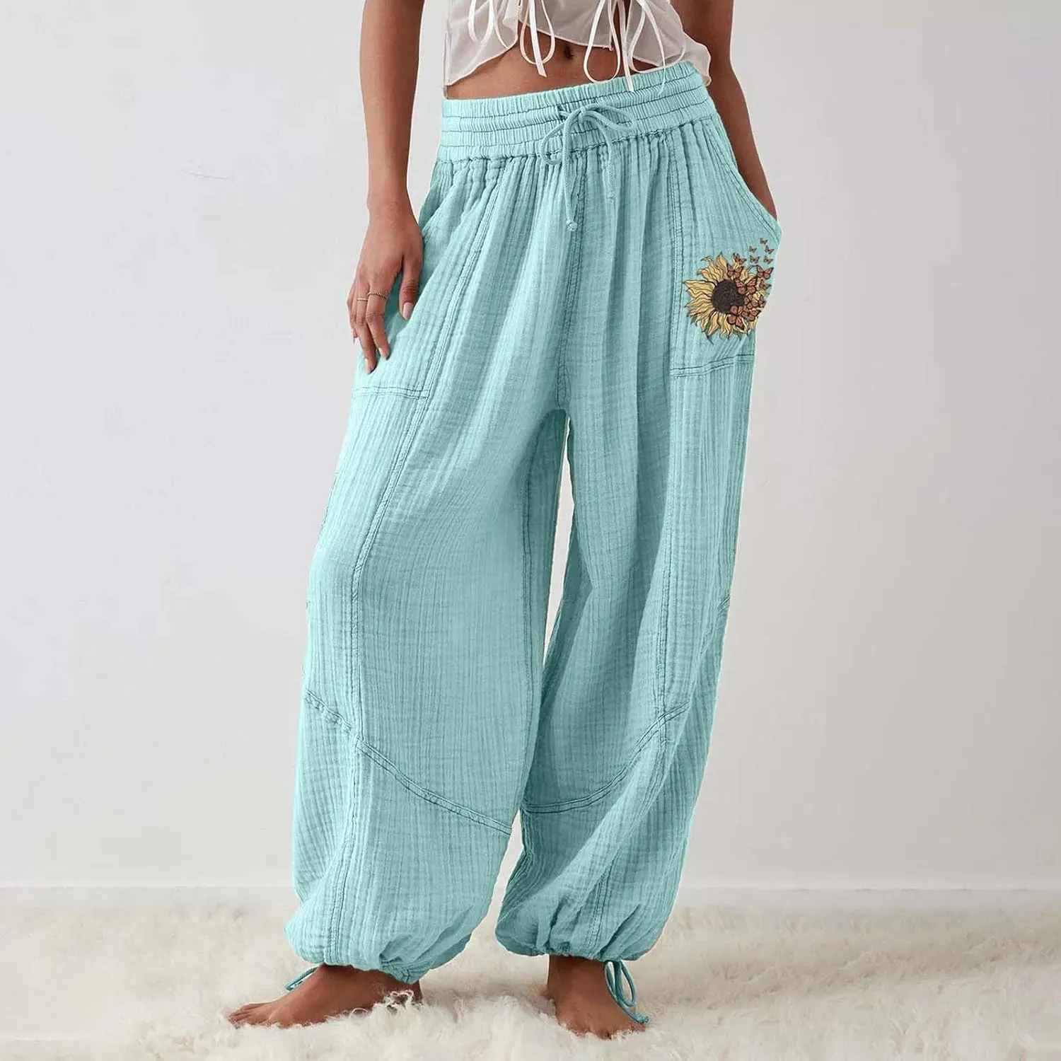Sweatpants Women Baggy 2024 Pants Workout High Waisted Yoga Pants with Pockets Black Jogger Women Women Pants 2024